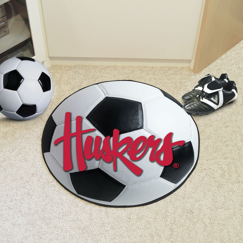 Nebraska Huskers SOCCER BALL Mat