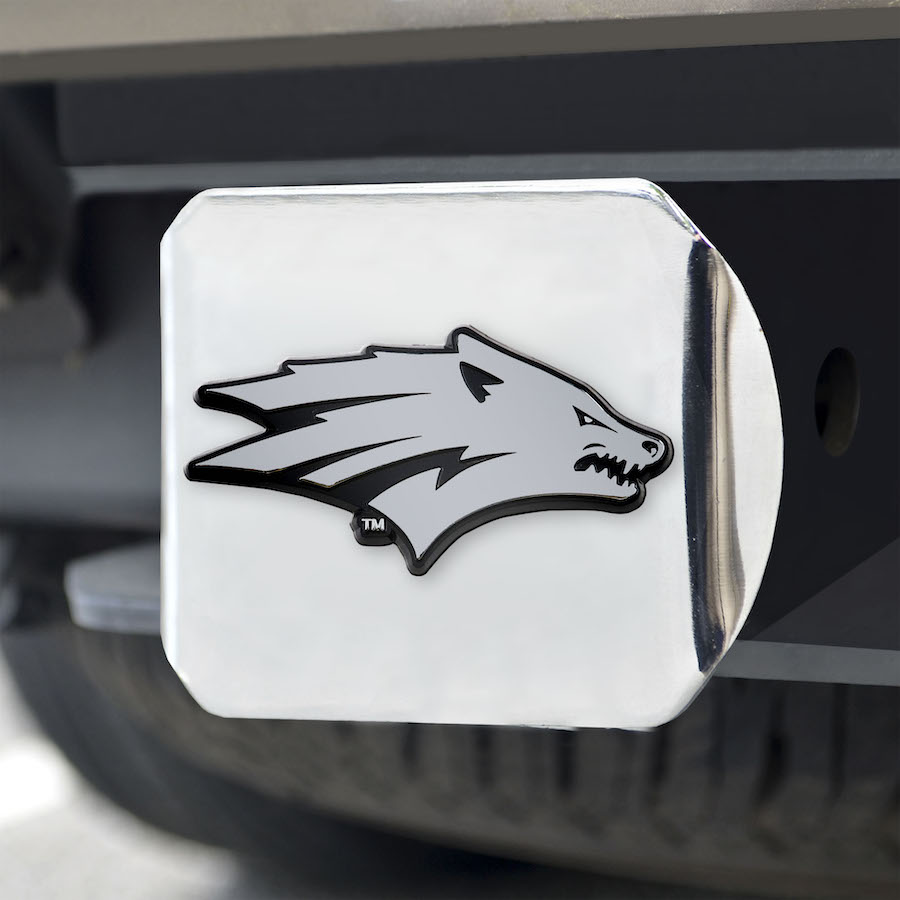 Nevada Wolfpack Chrome Trailer Hitch Cover