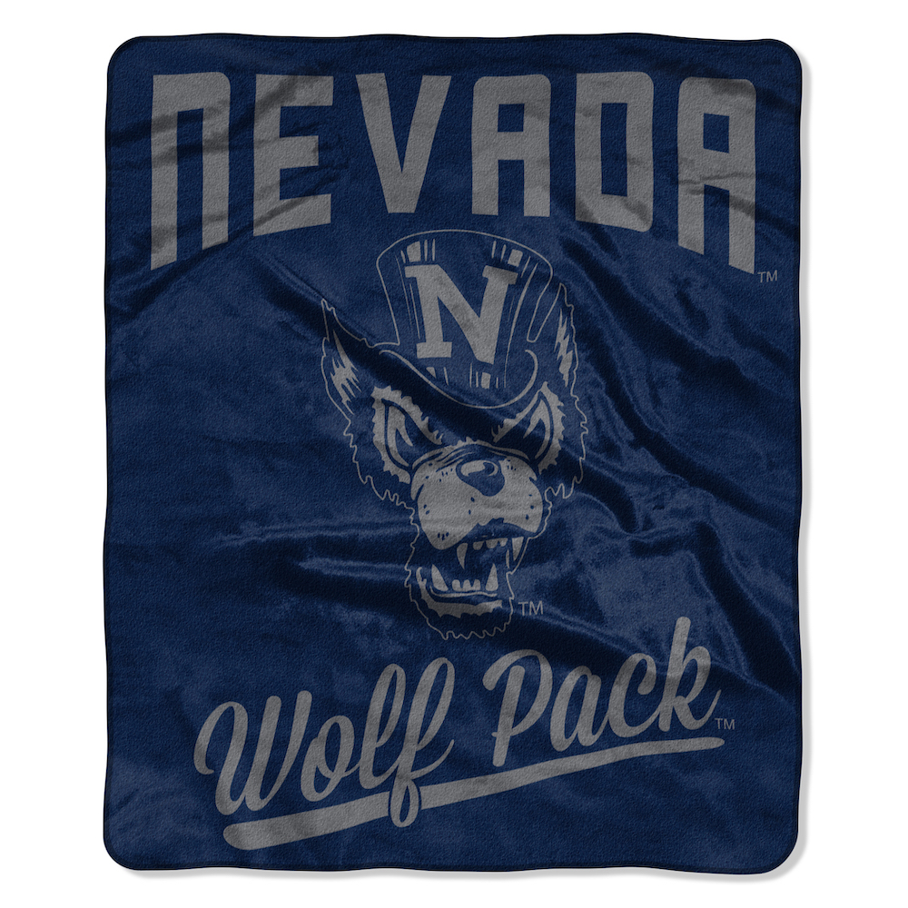 Nevada Wolfpack Plush Fleece Raschel Blanket 50 x 60