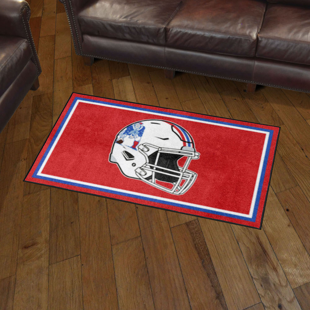 New England Patriots 3x5 Area Rug - Throwback Helmet Logo