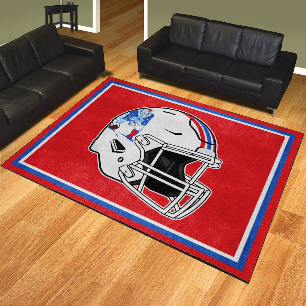 New England Patriots Ultra Plush 8x10 Area Rug - Throwback Helmet Logo