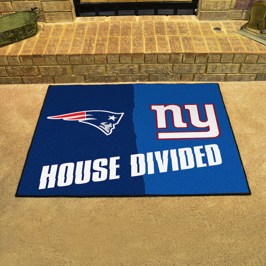 NFL House Divided Rivalry Rug New England Patriots - New York Giants