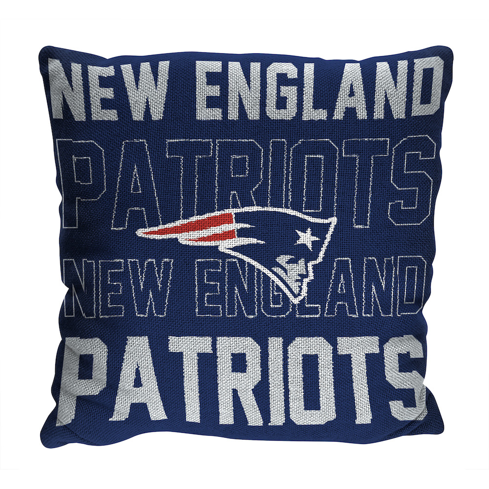 New England Patriots Stacked 20 x 20 Woven Pillow