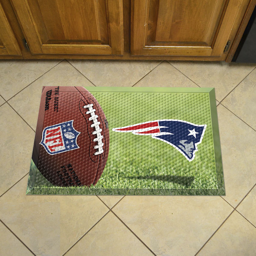 New England Patriots Ball Style SCRAPER Door Mat