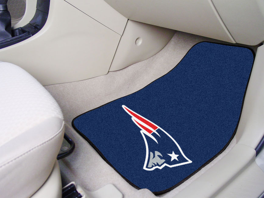 New England Patriots Car Floor Mats 18 x 27 Carpeted-Pair