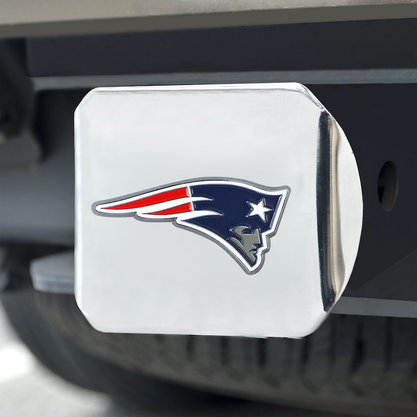 New England Patriots Color Chrome Trailer Hitch Cover