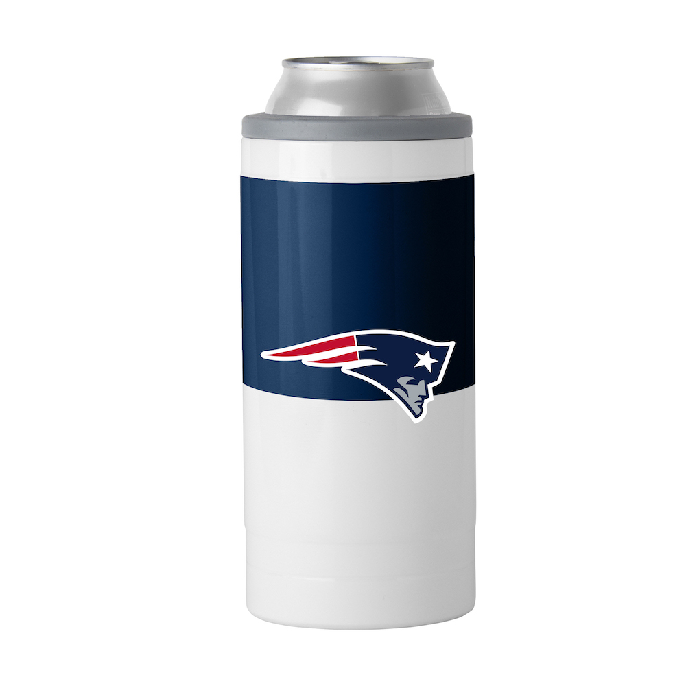 New England Patriots Colorblock 12 oz. Slim Can Coolie