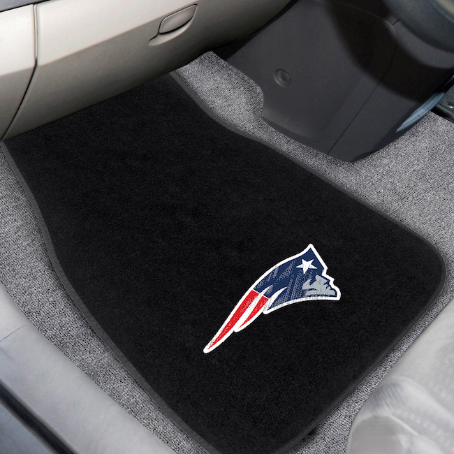New England Patriots Car Floor Mats 17 x 26 Embroidered Pair