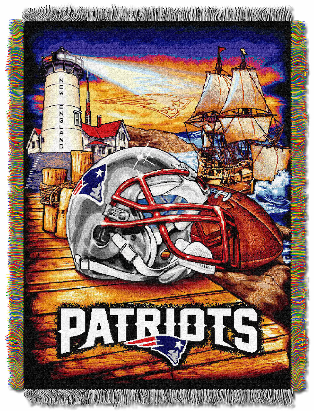 New England Patriots Home Field Advantage Series Tapestry Blanket 48 x 60