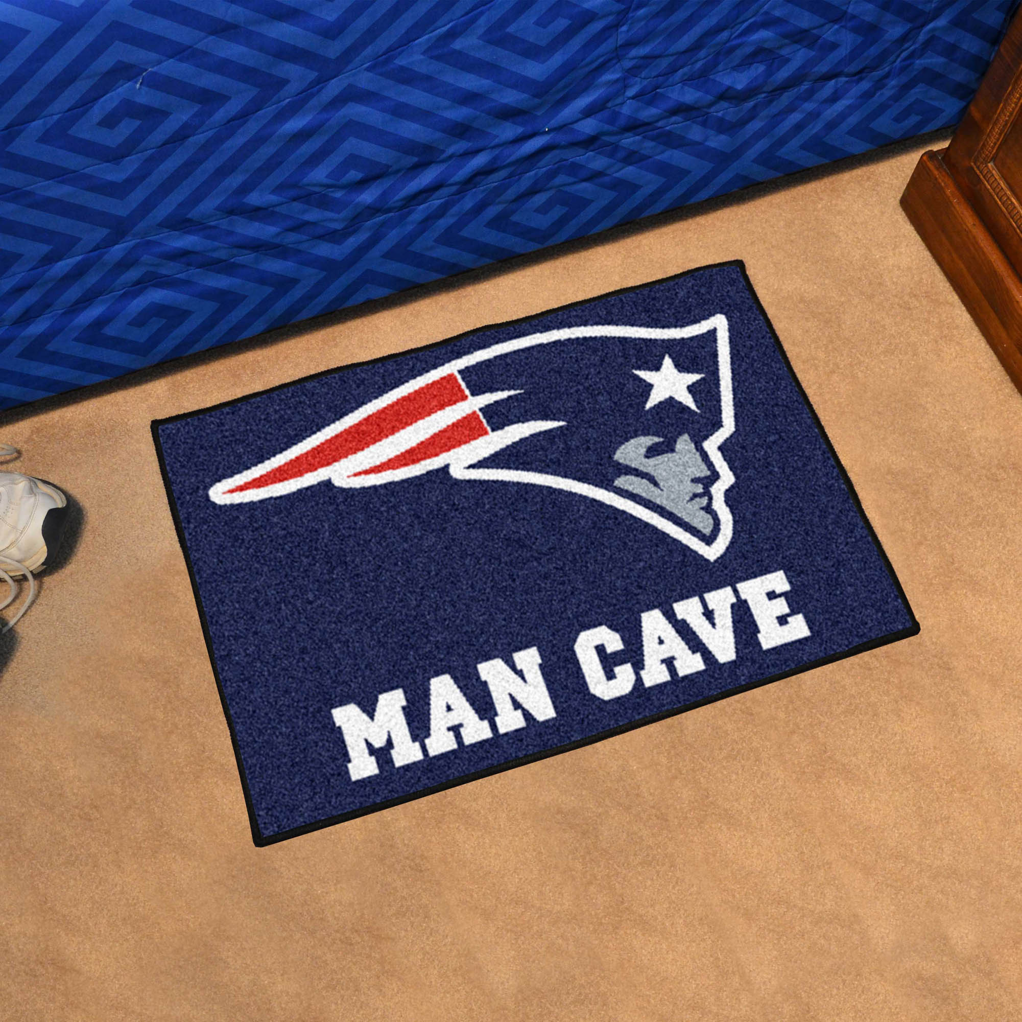 New England Patriots MAN CAVE 20 x 30 STARTER Floor Mat