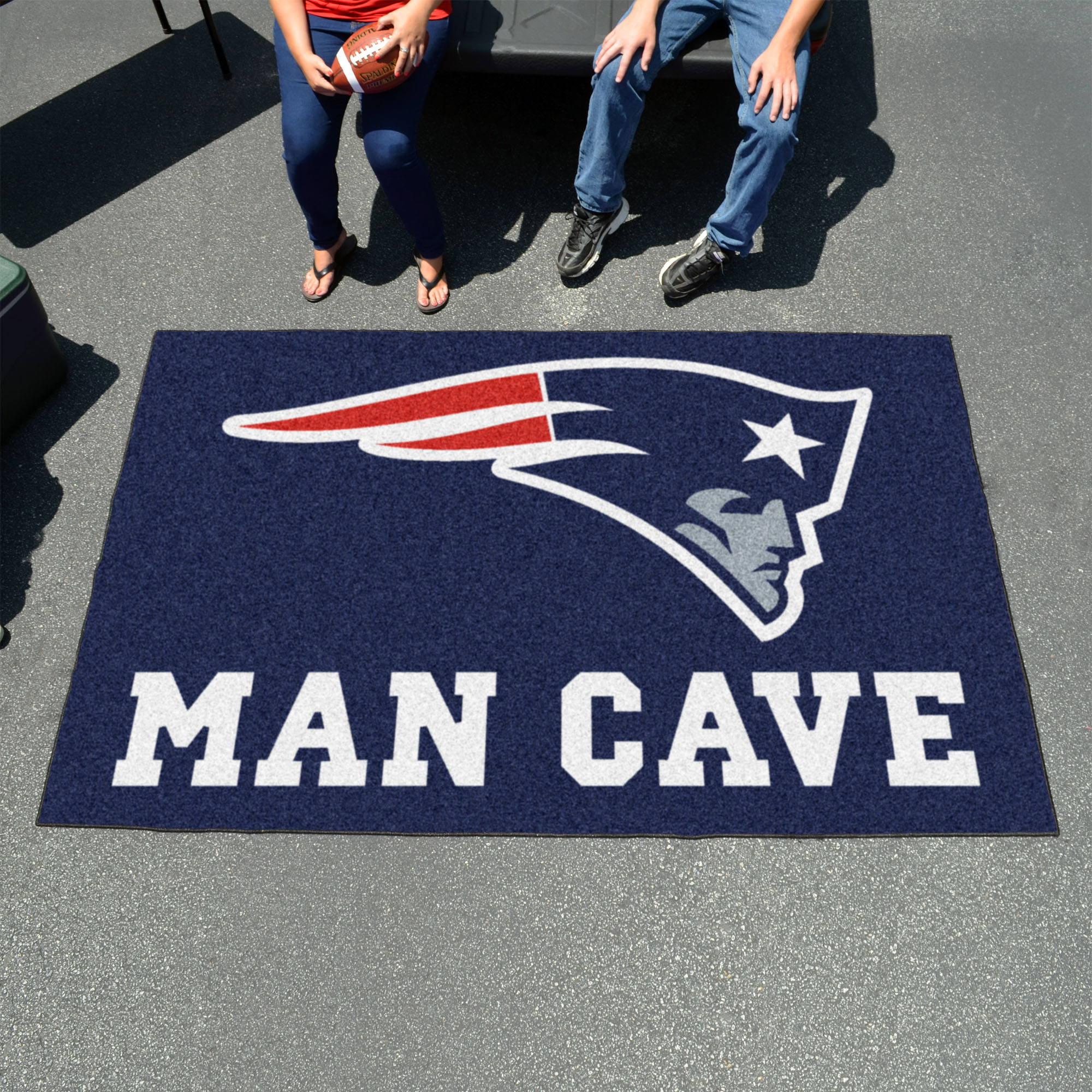 New England Patriots UTILI-MAT 60 x 96 MAN CAVE Rug