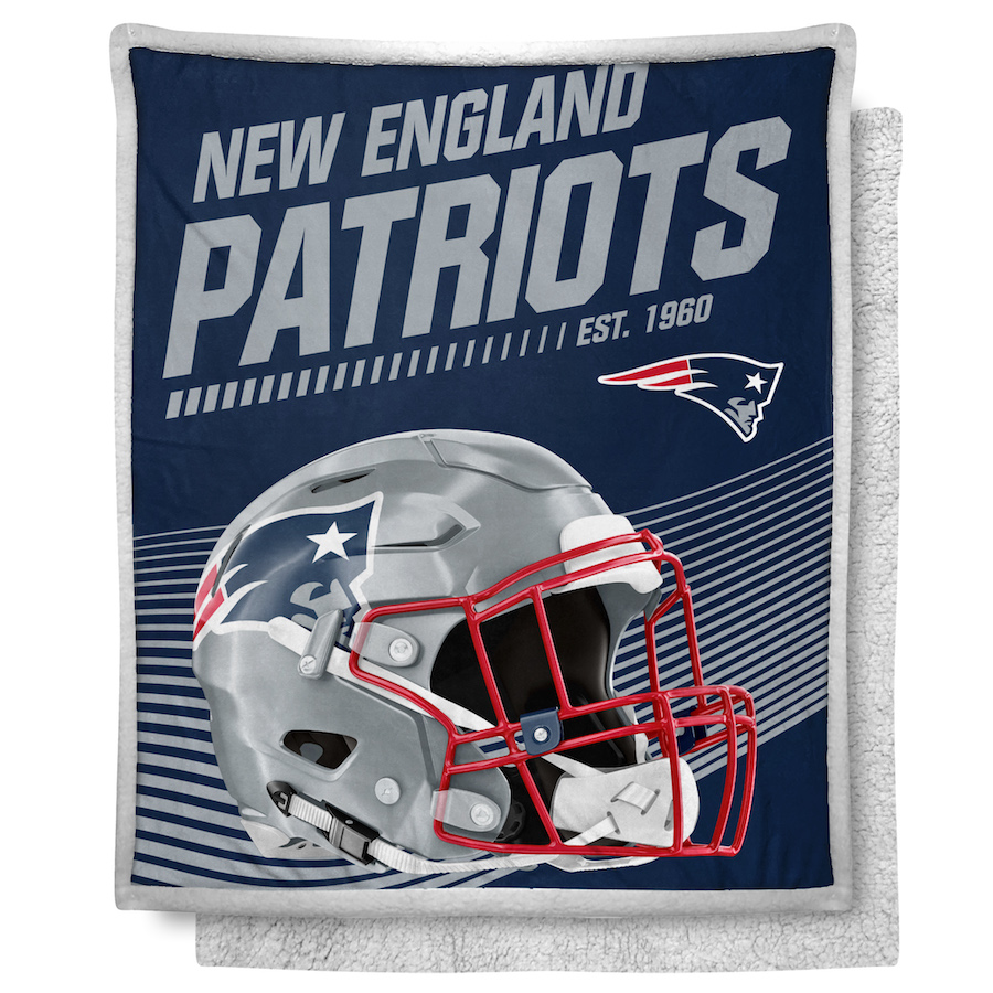 New England Patriots Mink SHERPA Throw Blanket