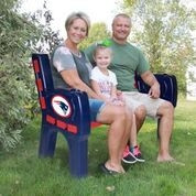 New England Patriots Park Bench