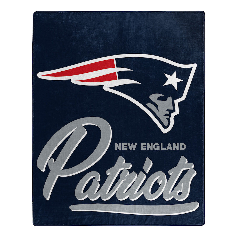 New England Patriots Plush Fleece Raschel Blanket 50 x 60