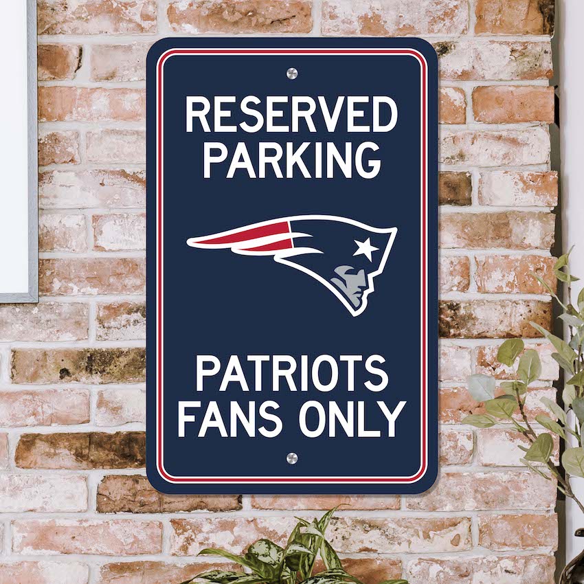 New England Patriots RESERVED Parking Sign