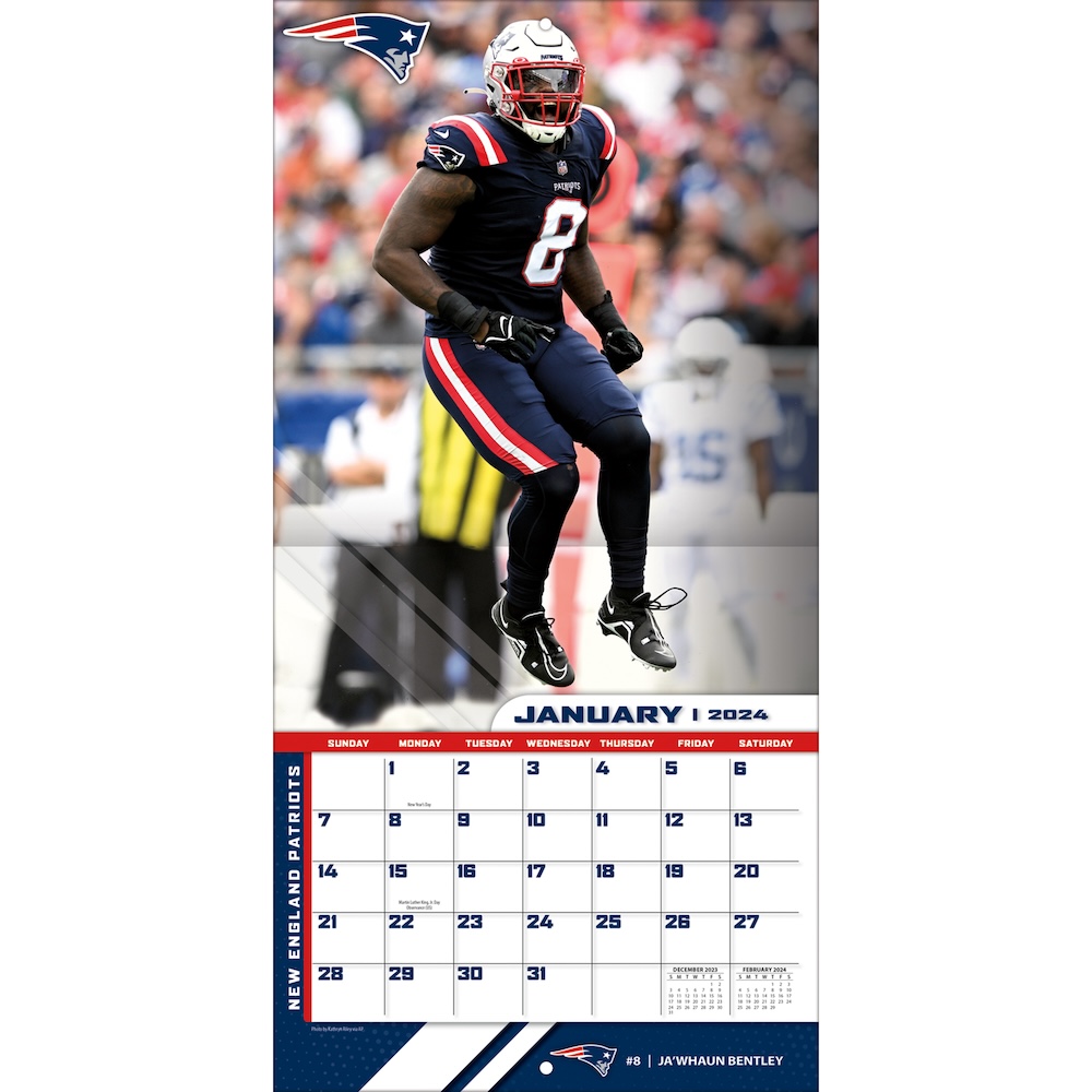 New England Patriots 2023 NFL Team Wall Calendar Buy at KHC Sports