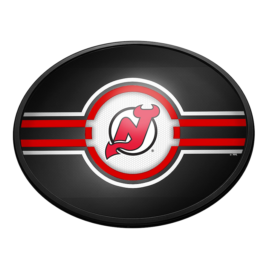 New Jersey Devils Slimline LED Wall Sign ~ OVAL