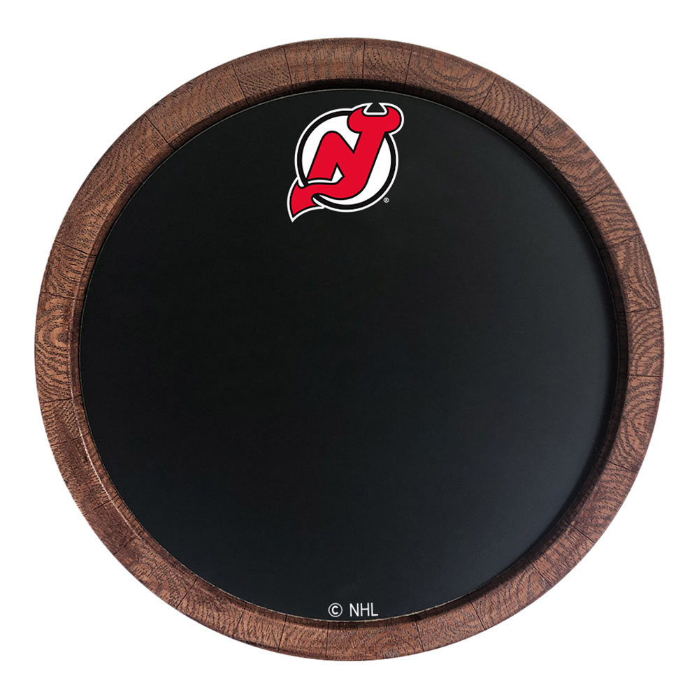 New Jersey Devils Chalkboard FAUX Barrel Top Sign