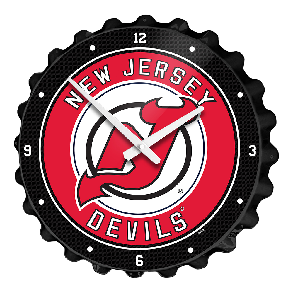 New Jersey Devils Bottle Cap Wall Clock