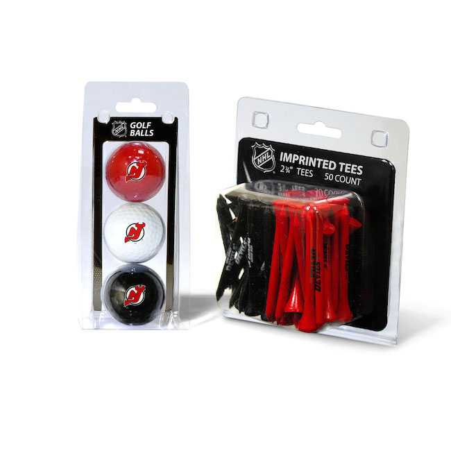 New Jersey Devils 3 Ball Pack and 50 Tee Pack