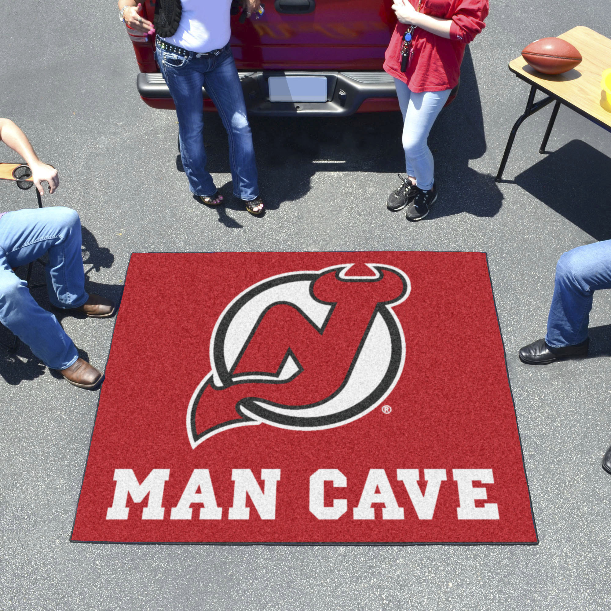 New Jersey Devils MAN CAVE TAILGATER 60 x 72 Rug