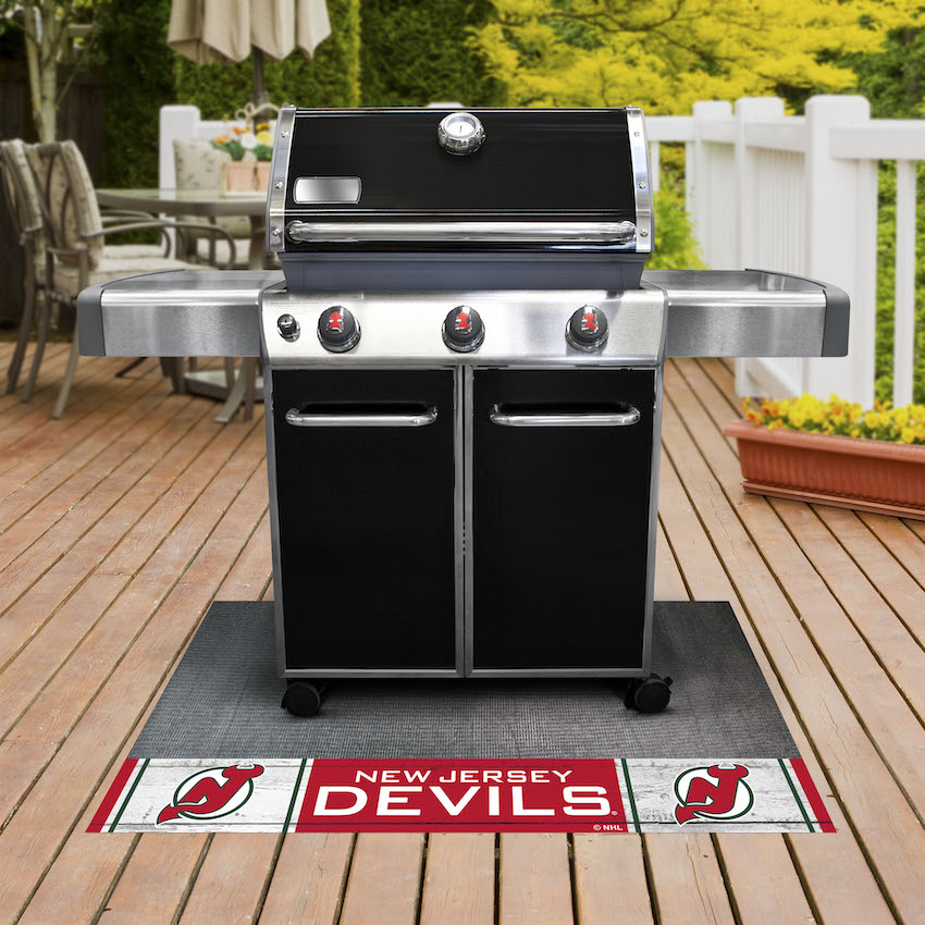 New Jersey Devils Vintage Grill Mat - Throwback Logo