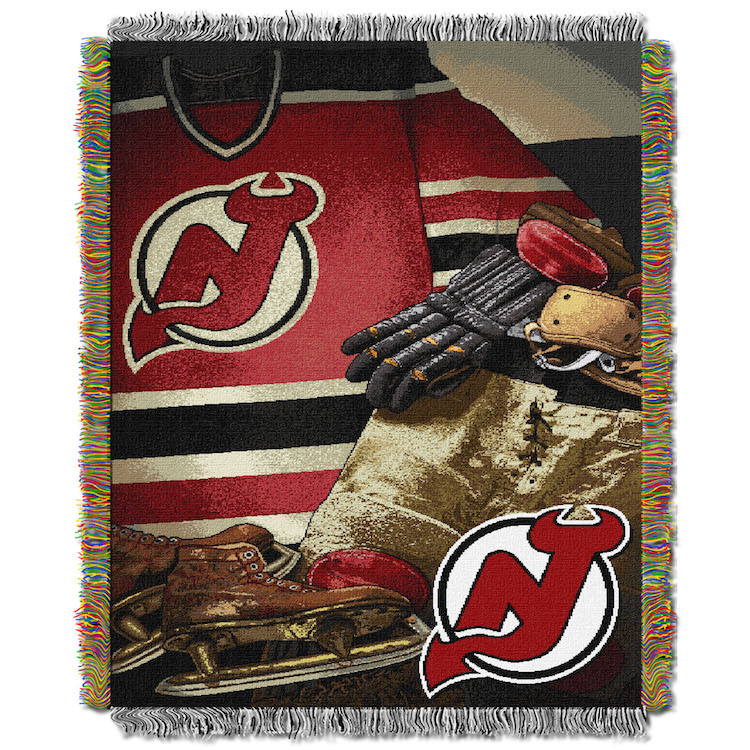 New Jersey Devils Commemorative VINTAGE Tapestry Throw