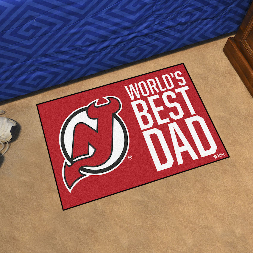New Jersey Devils 20 x 30 WORLDS BEST DAD Floor Mat