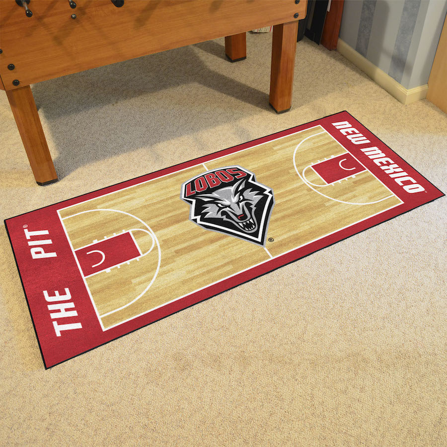 New Mexico Lobos 30 x 72 Basketball Court Carpet Runner