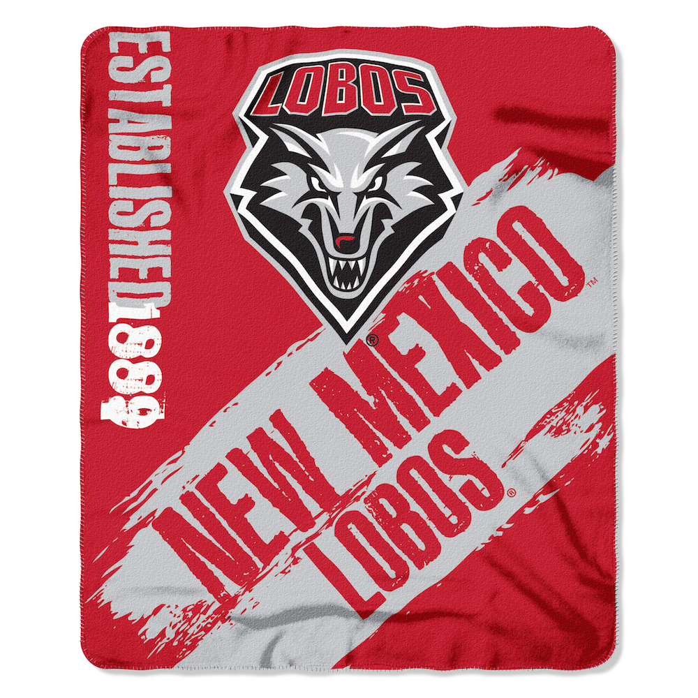 New Mexico Lobos Fleece Throw Blanket 50 x 60