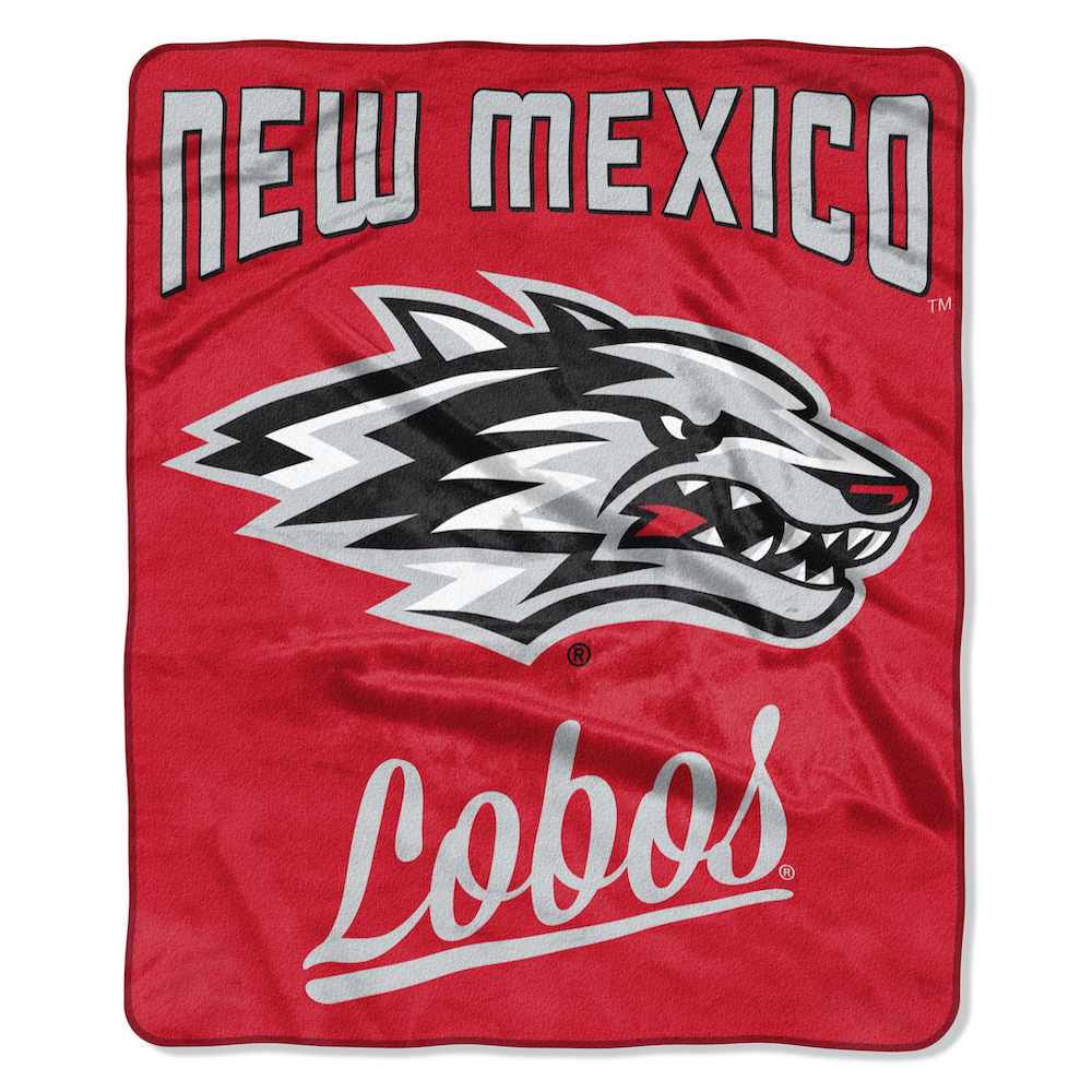 New Mexico Lobos Plush Fleece Raschel Blanket 50 x 60