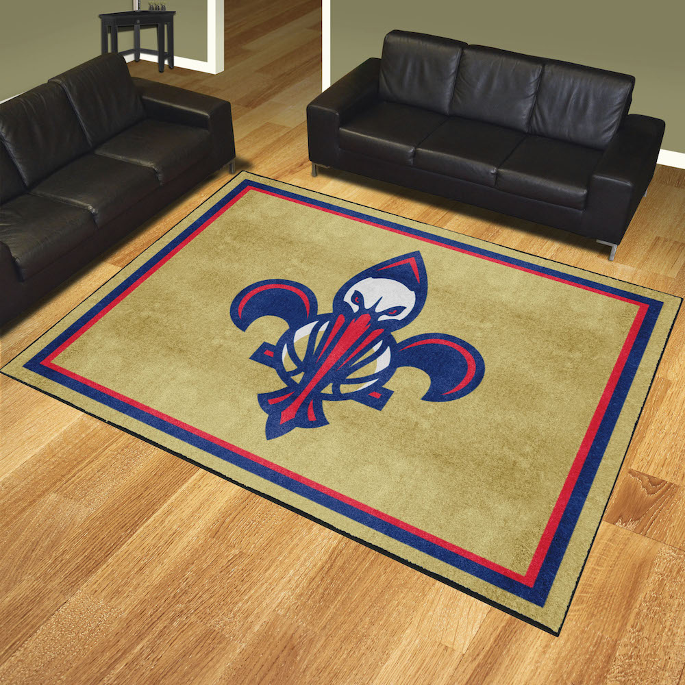 New Orleans Pelicans Ultra Plush 8x10 Area Rug - 2nd Logo