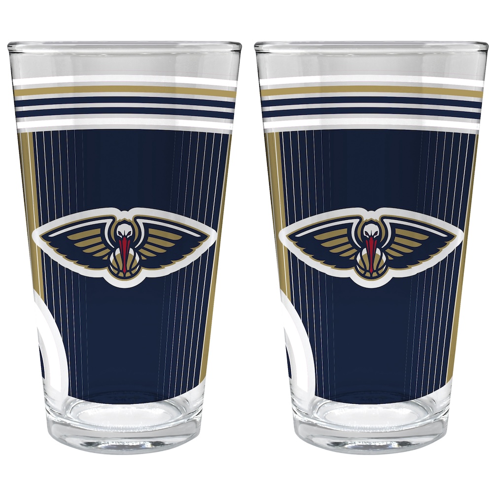 New Orleans Pelicans COOL VIBES 2 pc Pint Glass Set