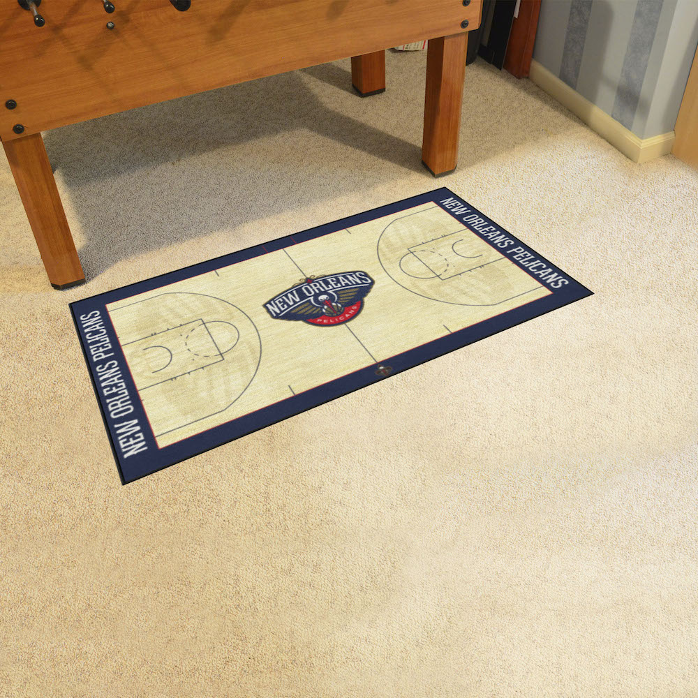 New Orleans Pelicans 30 x 54 LARGE Basketball Court Carpet Runner