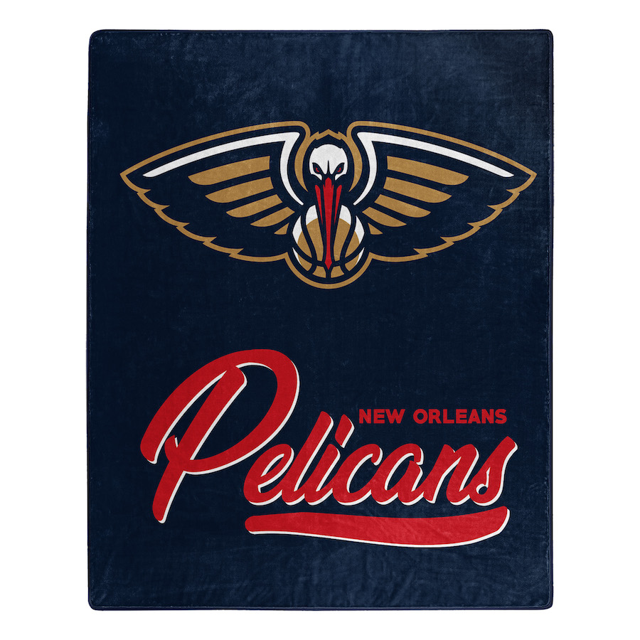 New Orleans Pelicans Plush Fleece Raschel Blanket 50 x 60