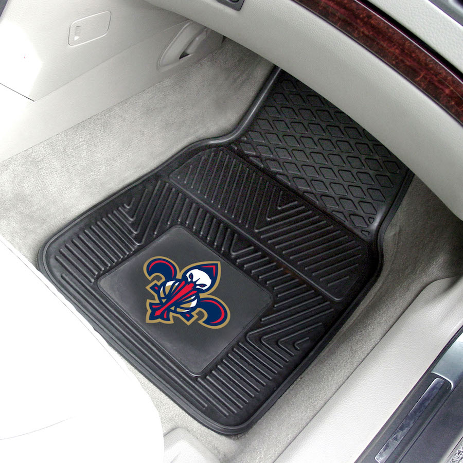 New Orleans Pelicans Car Floor Mats 18 x 27 Heavy Duty Vinyl Pair