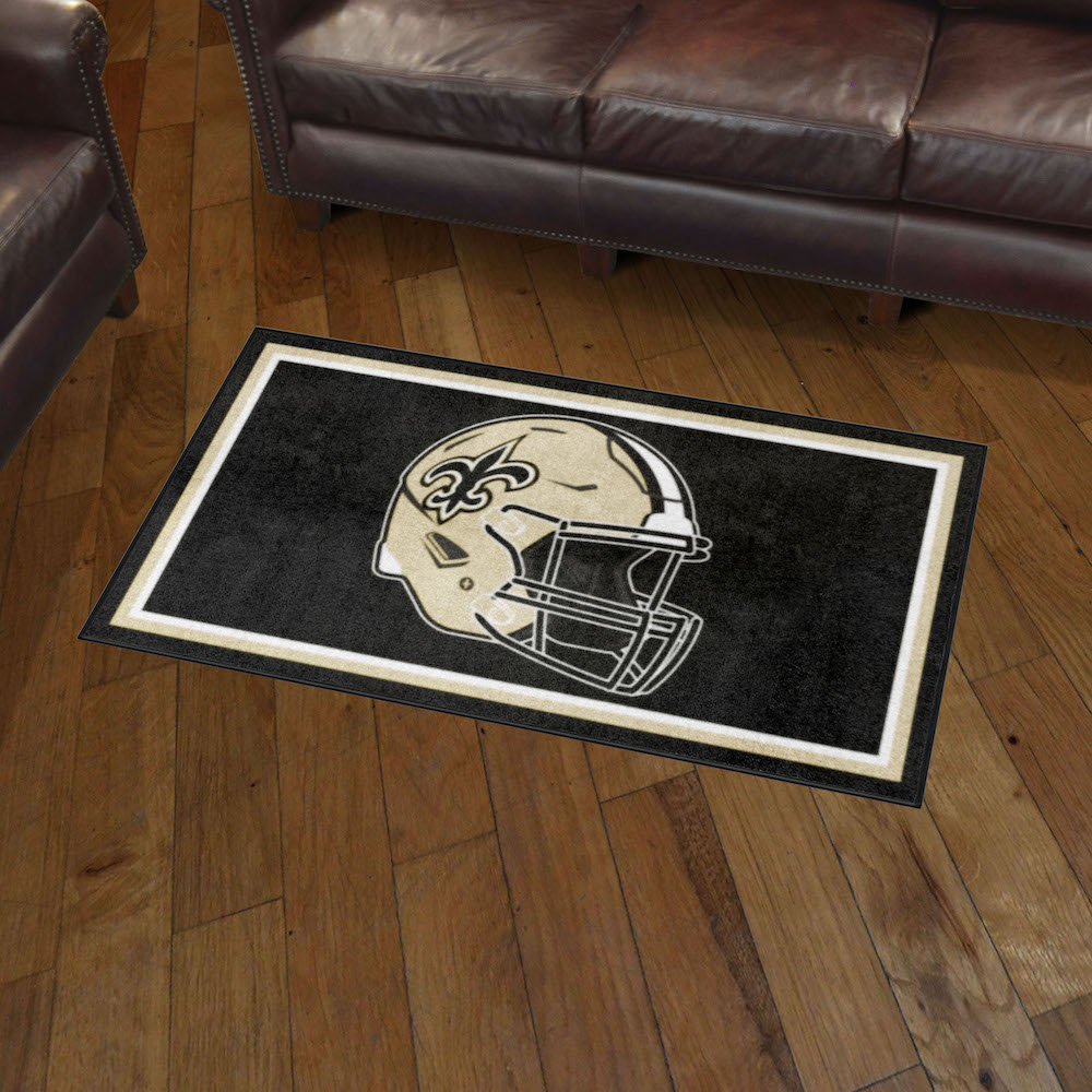 New Orleans Saints 3x5 Area Rug - Helmet Logo