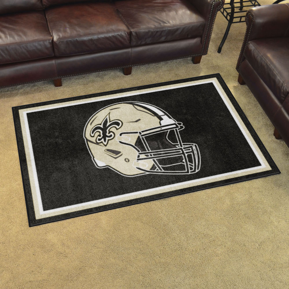 New Orleans Saints 4x6 Area Rug - Helmet Logo