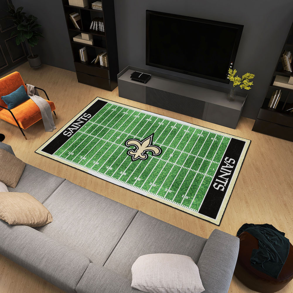 New Orleans Saints 6x10 Ft Ultra Plush Area Rug