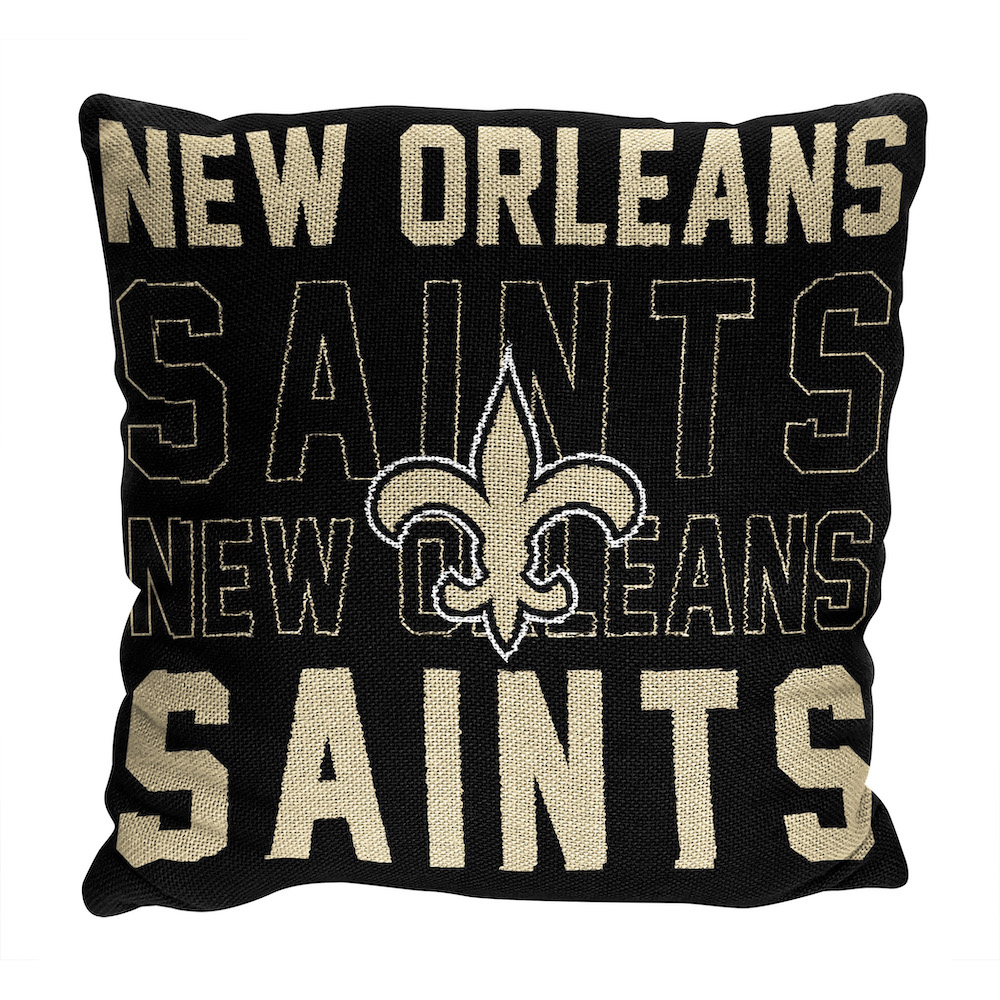 New Orleans Saints Stacked 20 x 20 Woven Pillow