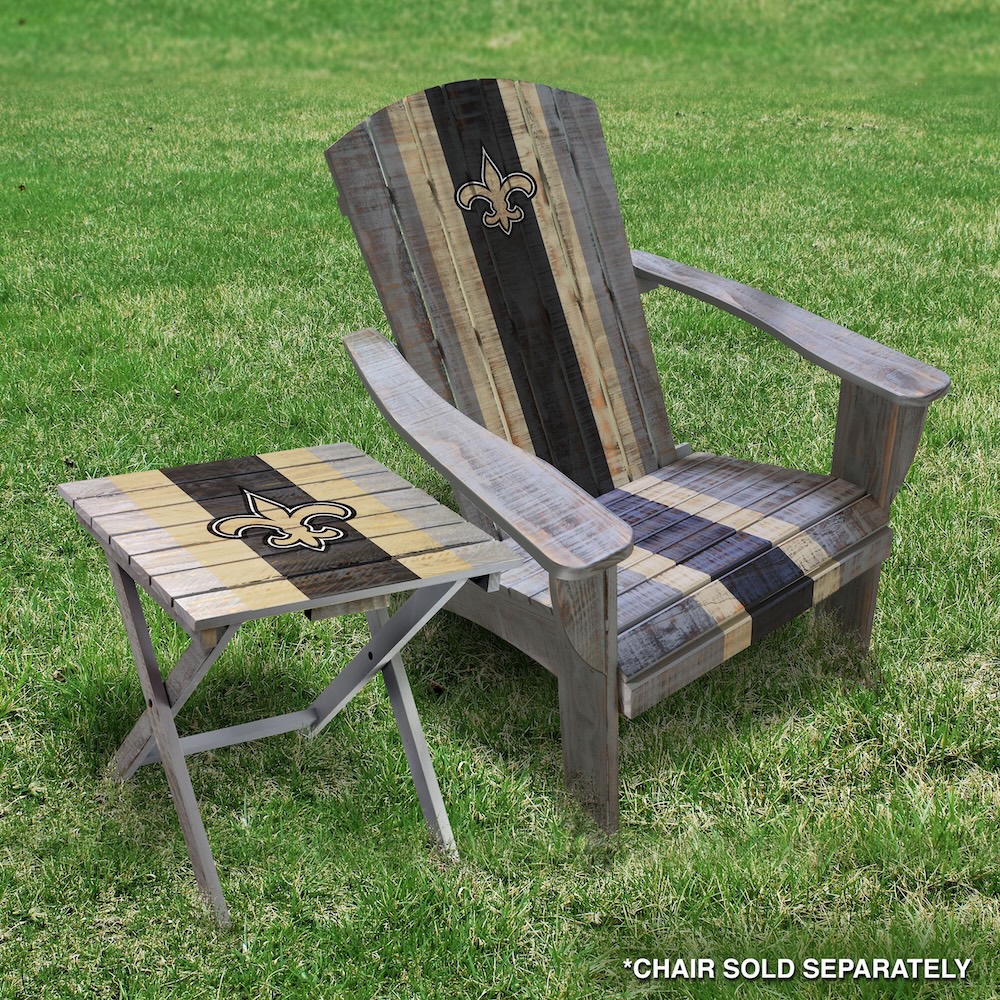 New Orleans Saints Wooden Adirondack Folding Table