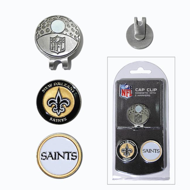 New Orleans Saints Hat Clip With 2 Ball Markers