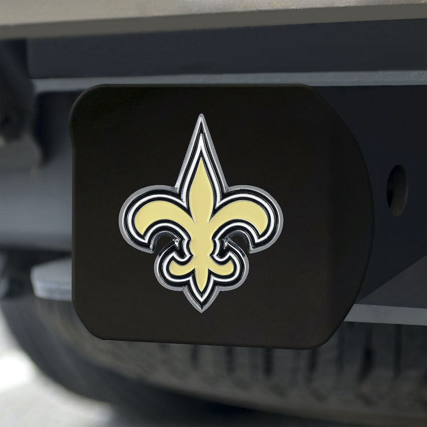 New Orleans Saints Black and Color Trailer Hitch Cover