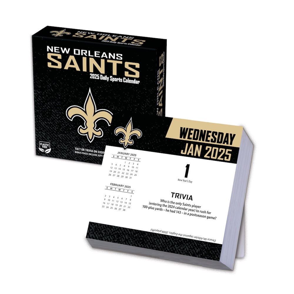 New Orleans Saints 2025 NFL Page-A-Day Box Calendar