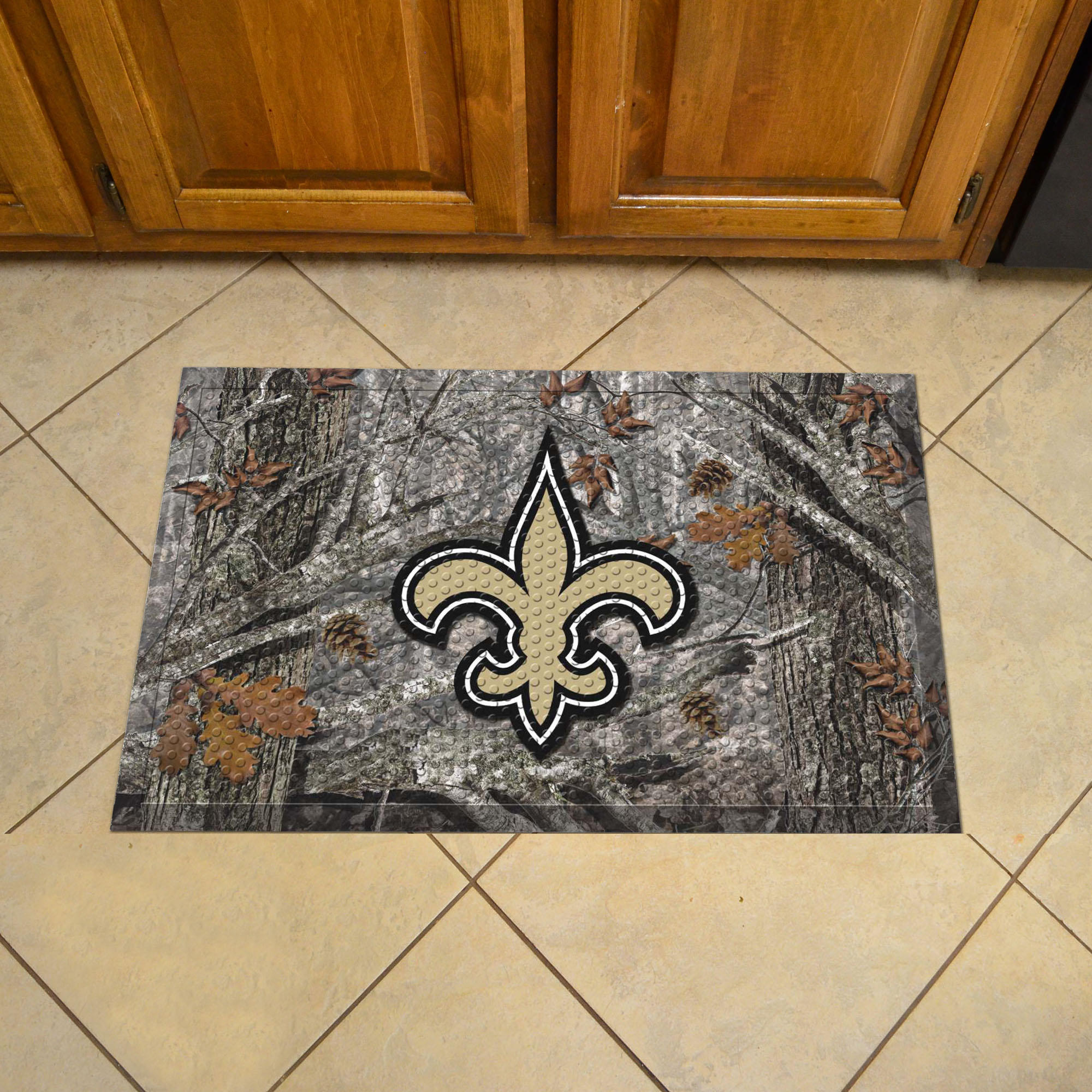 New Orleans Saints Camo Style SCRAPER Door Mat