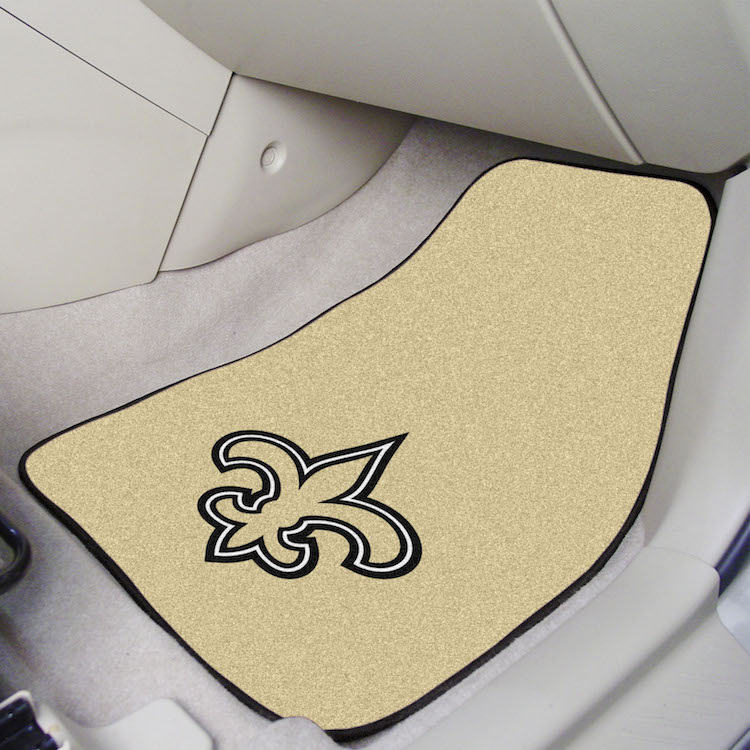 New Orleans Saints Car Floor Mats 18 x 27 Carpeted-Pair