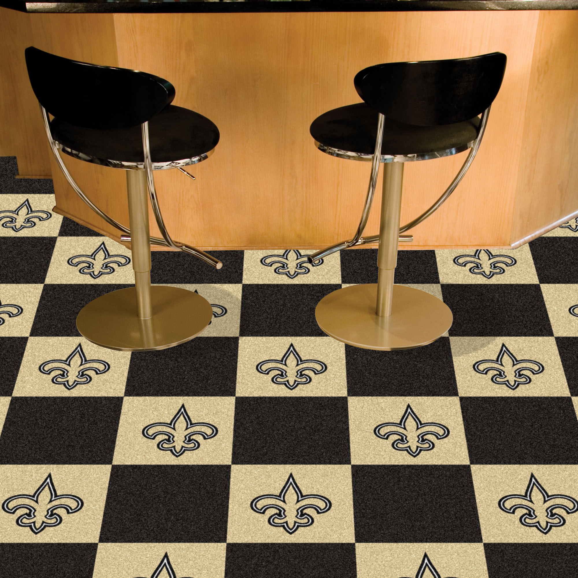 New Orleans Saints Carpet Tiles 18x18 in.