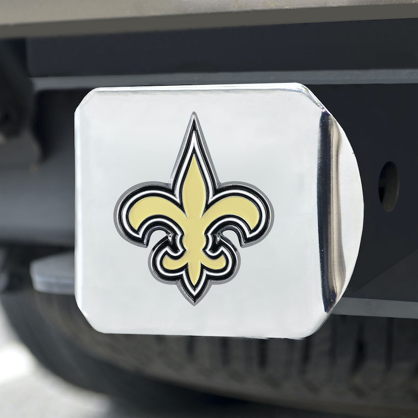 New Orleans Saints Color Chrome Trailer Hitch Cover