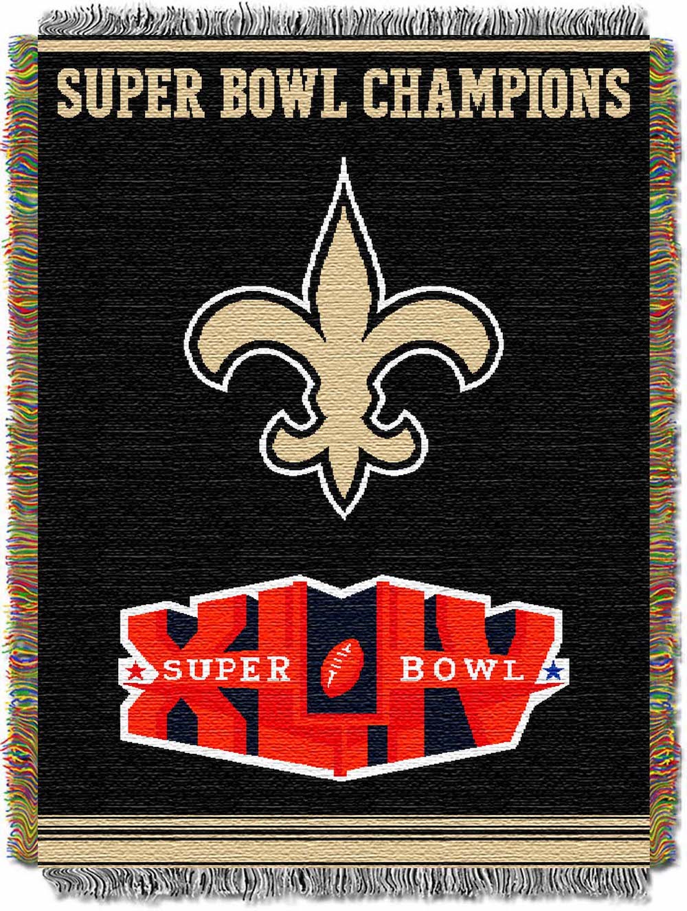 New Orleans Saints Commemorative Super Bowl Tapestry Throw