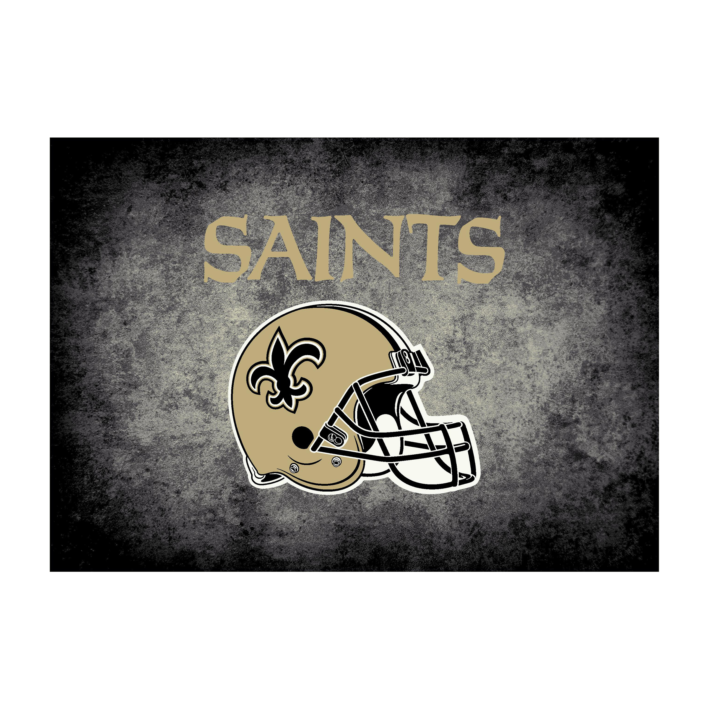 New Orleans Saints 6 X 8 DISTRESSED Rug